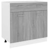 VidaXL Armoire de Plancher à Tiroir Armoire de Cuisine Tablette de Rangement Organisateur Meuble de Cuisine Intérieur Sonoma 815580