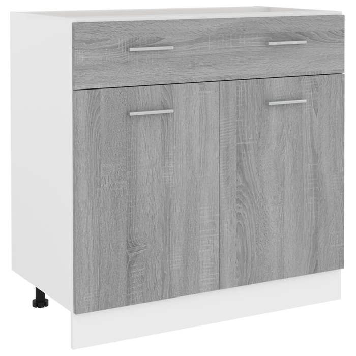 VidaXL Armoire de Plancher à Tiroir Armoire de Cuisine Tablette de Rangement Organisateur Meuble de Cuisine Intérieur Sonoma 815580