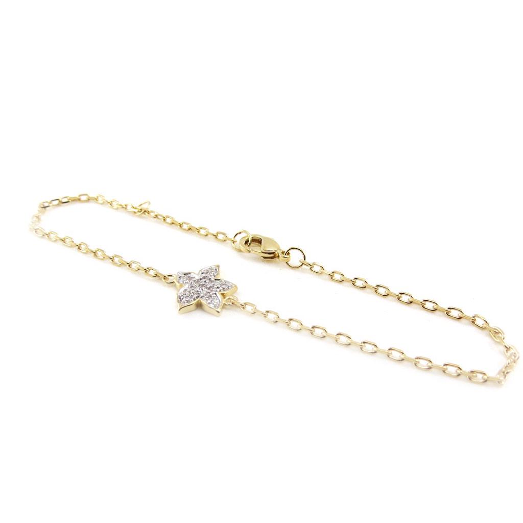 Les Trésors De Lily [J0100] - Gold Plated Bracelet 'Flora'
