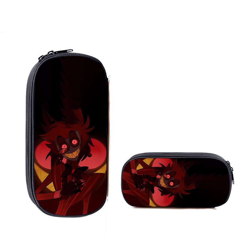 Hell Inn Printed Full-color Single-layer Pencil Bag, Zipper Stationery Bag for Primary and Secondary School Students
