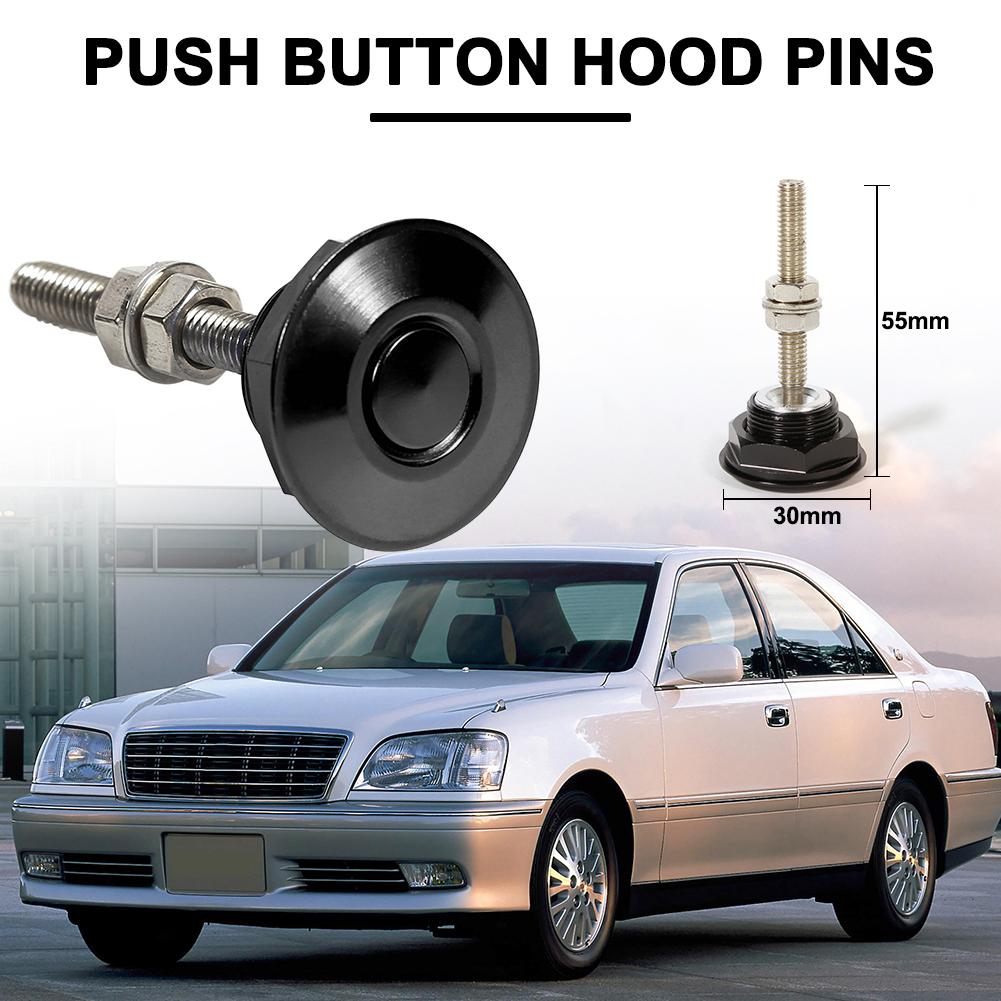 

30 мм кнопка капота штифты замок клип комплект капот замок быстрозащелка (черный)