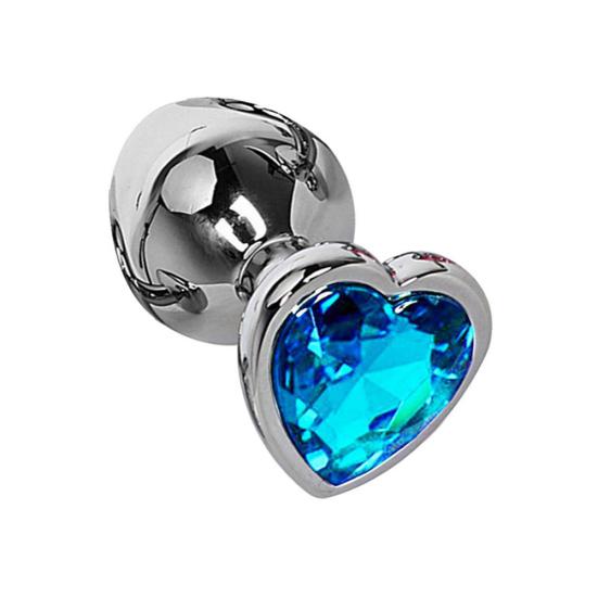 Love Heart Rhinestone Stainless Steel Anal Plug Prostate Massage Adults Sex Toy
