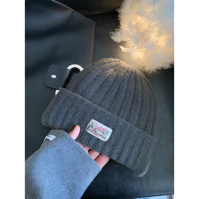 New Korean style atmosphere woolen hats for children's autumn and winter cold hats for couples  thickened  warm and windproof