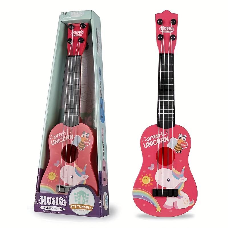 Mini Playable Ukulele Toy Guitar, Educational Musical Instrument for Boys and Girls, Puzzle Fun Party Birthday Christmas Halloween Gift