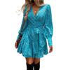 Diyun 2024 Autumn/Winter Elegant V-Neck Printed Women's A-Line Dress