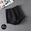 Women's Black High-Waisted Slimming Stretch Shorts - Petite Autumn Casual Sportswear