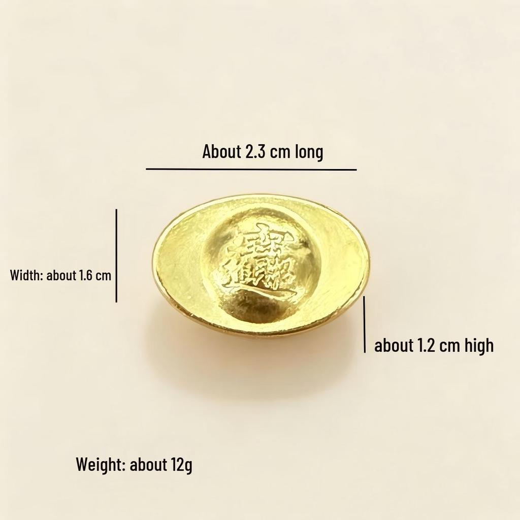 Mu Lue Mini Gold Metal Ingots: Simulation Gold Ingots for Crafts & Photo Frame Filler