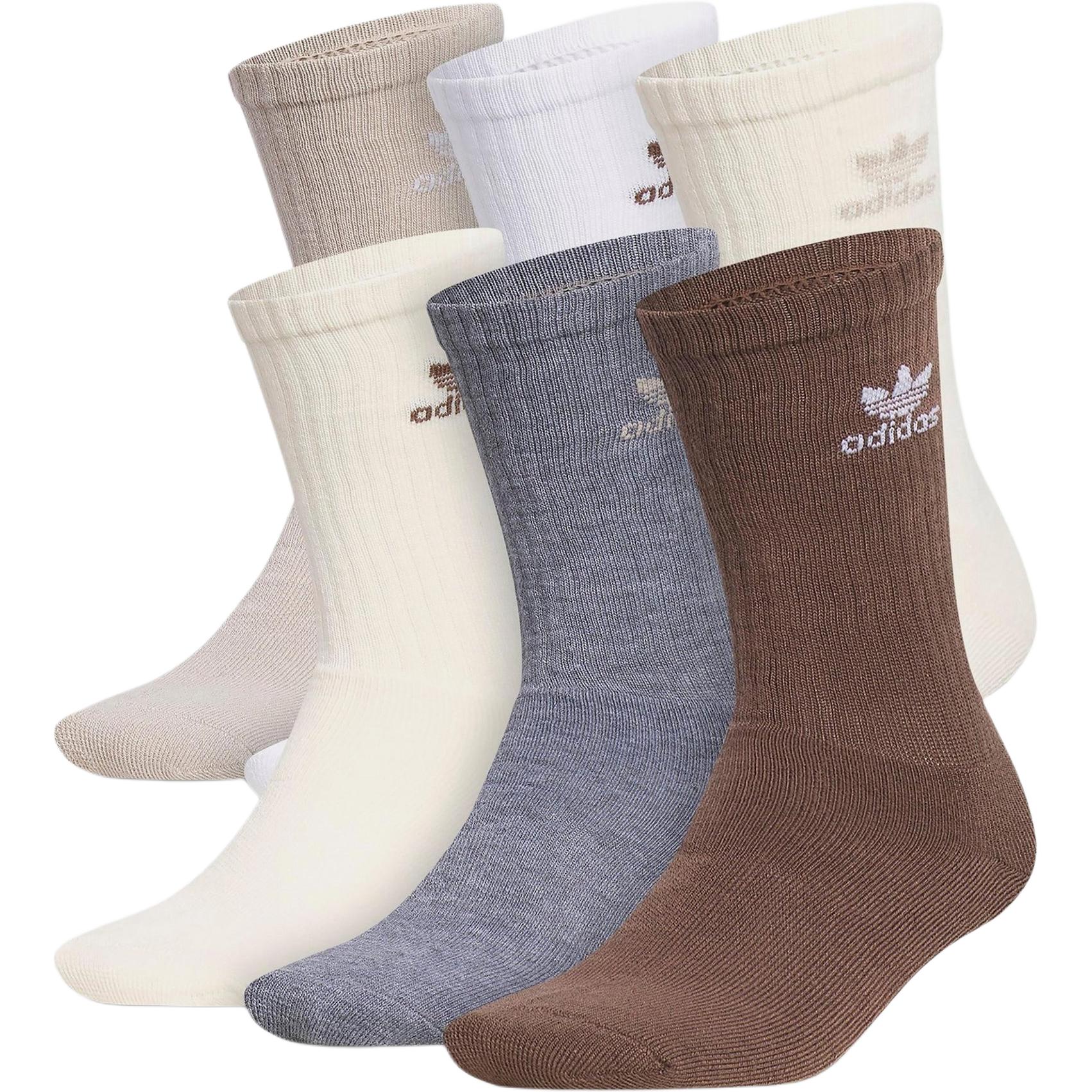 Adidas Originals Trefoil Crew Socks 6 Pairs IU8075 L