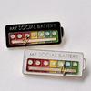 Design Creativity: Slidable 'My Social Battery' Brooch - Cute Mood-Changing Student Badge