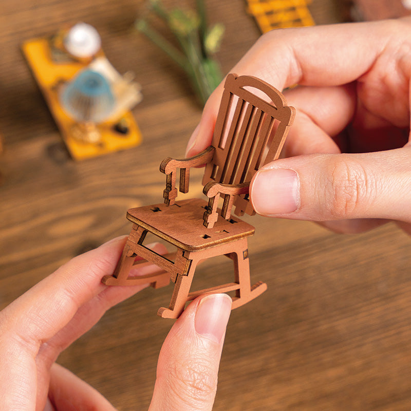 ROBOTIME Rolife 3D puzzle Silent Corner Study DIY Book Nook TGE02