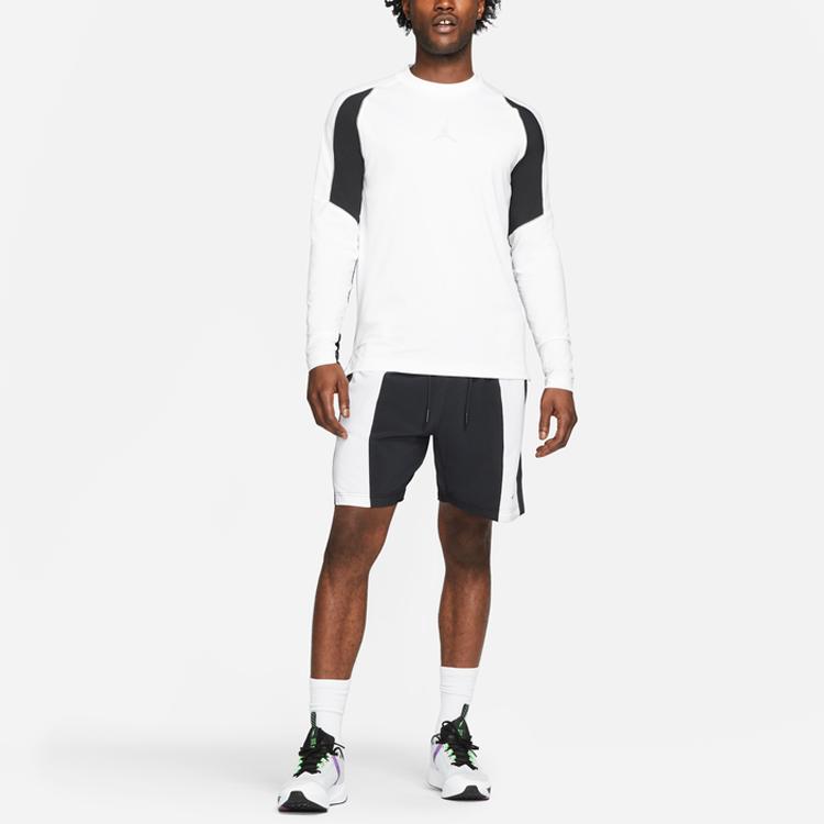 Jordan Dri-Fit Colorblock Drawstring Quick-Dry Straight-Leg Sports Shorts Men Bottoms Black CZ4774-010