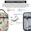 Dschungeltiger und tropische Blumen isolierte Lunchtasche für Kinder Schulkühler Thermische Lebensmittelbox Tragbare Lunchboxen Behälter