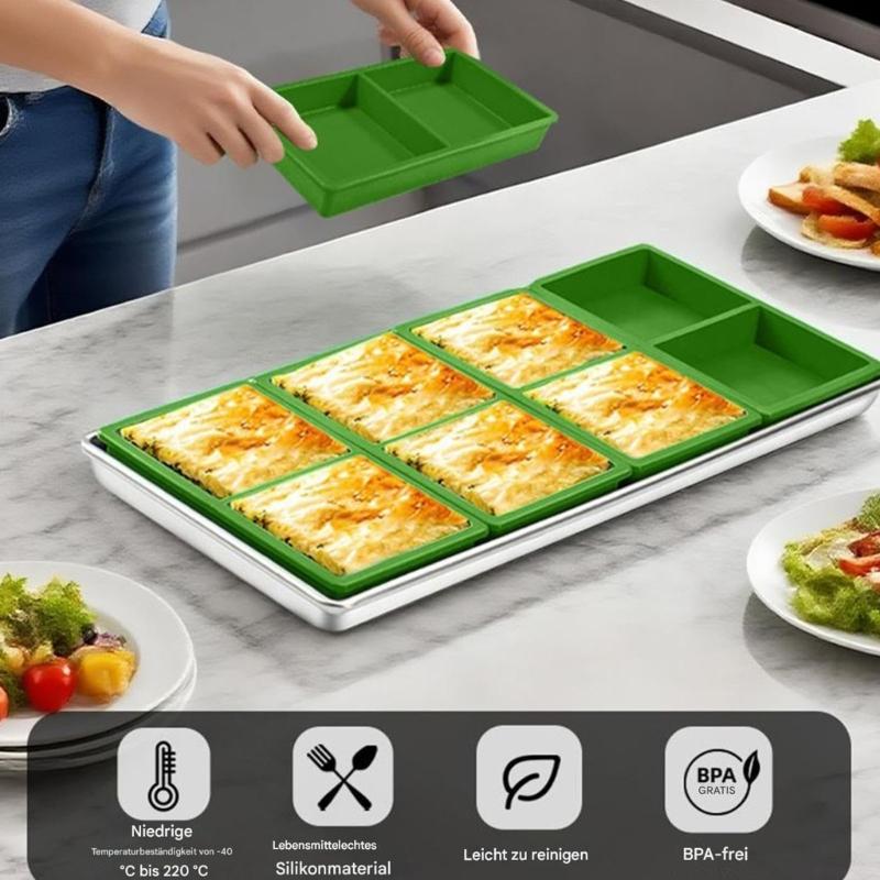 Pack of 4 Reusable Food Molds Silicone Texture Suitable for Freeze Dryer Trays Nonslip Dividers Dishwasher Safe