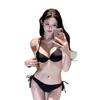 Art test swimsuit Bikini rose red bikini steel tray small chest gathering sexy three-point photo