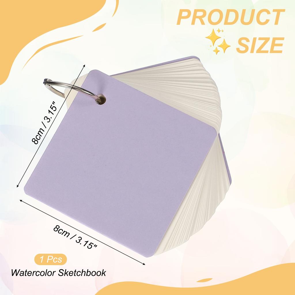 1/2Pcs Loose Leaf Hardcover Pocket Watercolor Sketchbook 230GSM Blank Travel Journal Sketch Book for Writing Drawing Painting