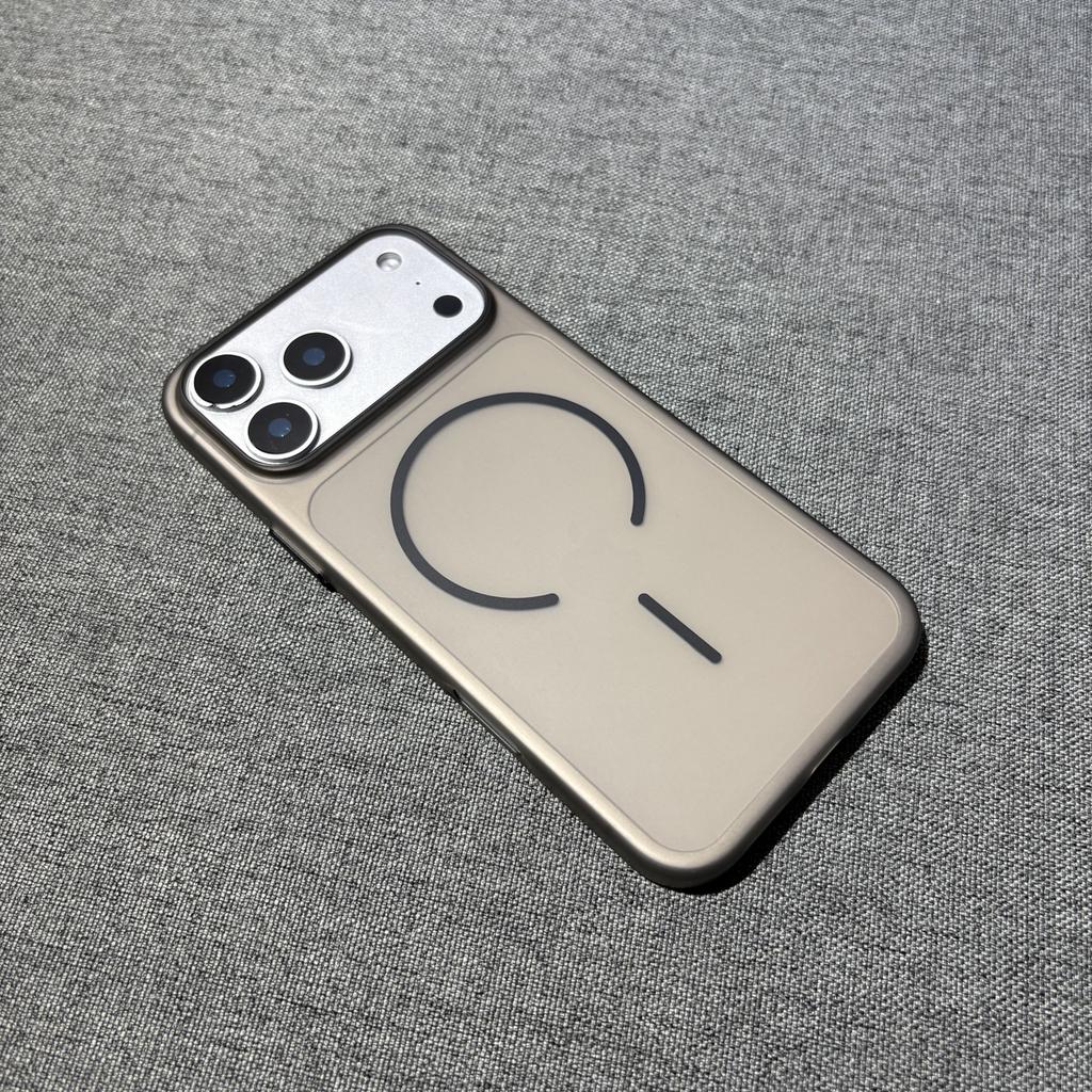 Soft sand fine ring magnetic mobile phone case Apple 17ProMax matte ultra-thin skin iphone15/14/16 hard case
