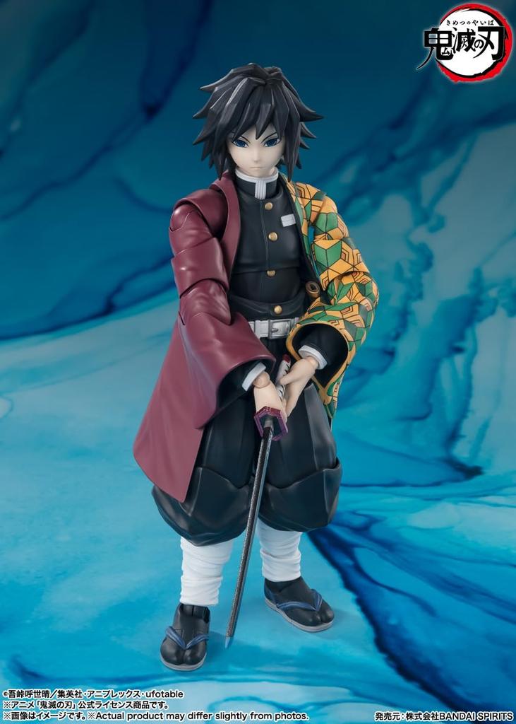TAMASHII NATIONS Demon Kimetsu no Yaiba Giyu approximately PVC ABS painted action figure S.H.Figuarts Slayer Tomioka, 150mm, &