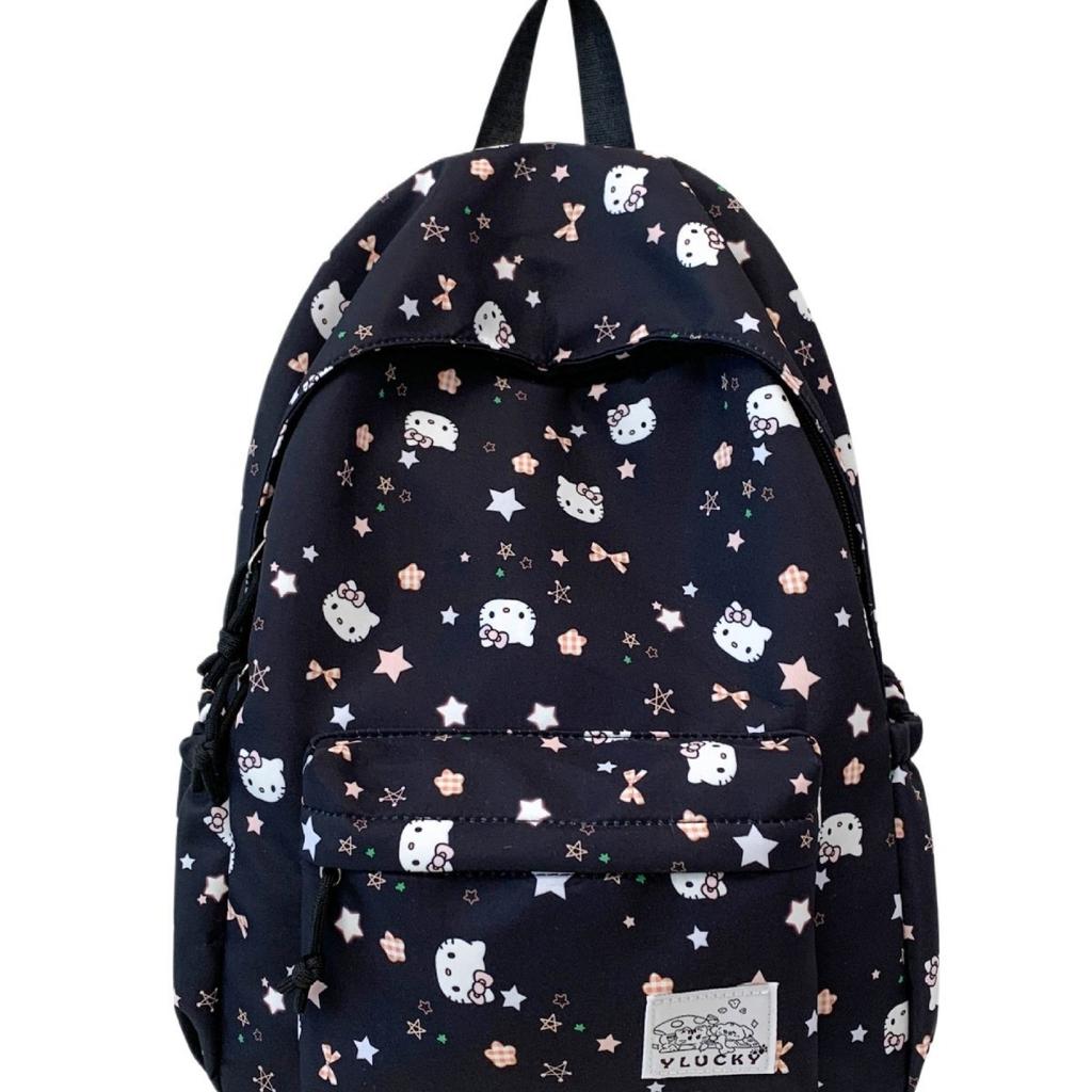 Schoolbag Milk Moe Cartoon Cat Printed School Bag Japanese Soft Girl Fresh Age Reduction Student Class Travel Versatile Backpack