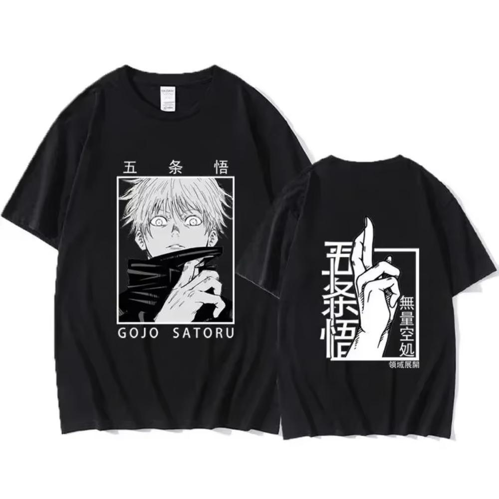 Harajuku Y2k Tops Men Oversized Cotton T-Shirt Summer Casual Men Women Short Sleeve T-shirt Japanese Anime Print Tees Streetwear