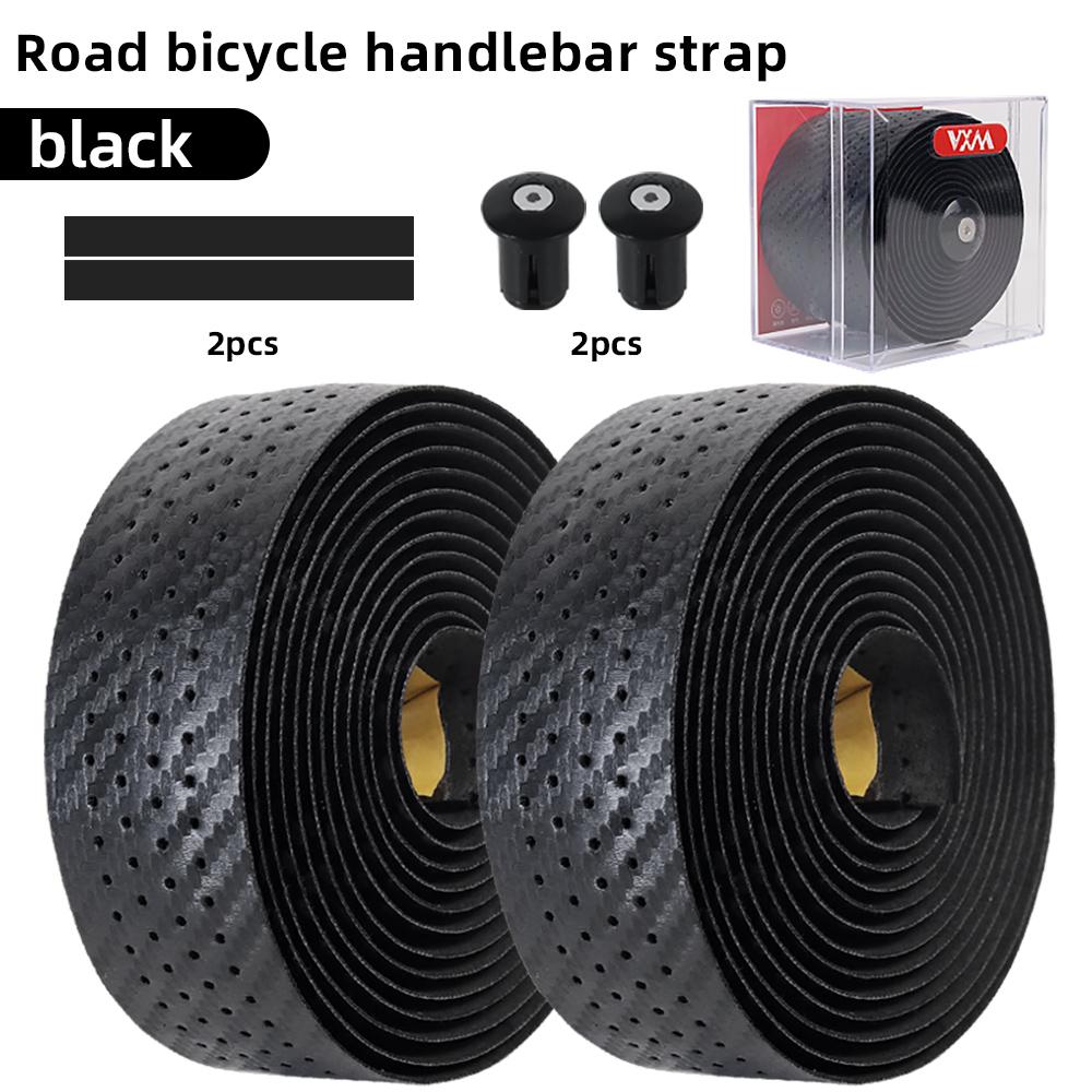 Road Bike Handlebar Tape Bar Tapes EVA/PU Soft Anti-Vibration Wrap Tape Durable Bar Bartape Anti-slip Carbon Fiber Pattern