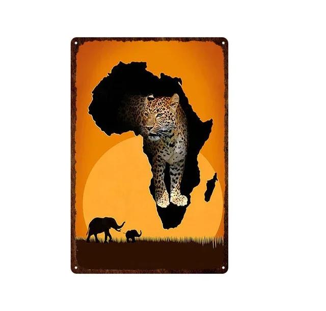 Morocco Hawaii Africa Sunset Scenery Metal Sign Vintage Travel Poster Hot Sale Wall Art Decoration Retro Iron Painting Tin Pl