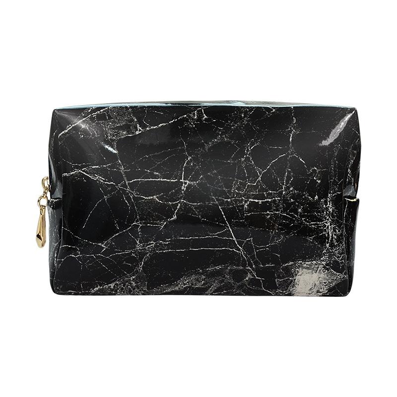 Cosmetic Bag Women Popular Product Pu Hand-Held Portable Square Waterproof Zipper Cute Travel Makeup Skincare Bag