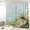قماش ستائر زهرة الأقحوان غرفة نوم غرفة معيشة شرفة ستارة معتمة مكتب فندق ستارة عازلة