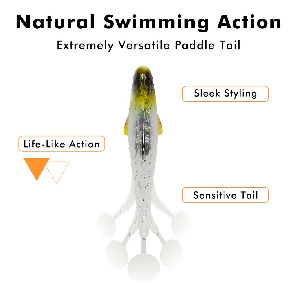 TRUSCEND Shad Perfect for Family Easy for Kids to Achieves a Great Suitable for Any Water Suitable for Sea and Various Fish Species Lure Fishing.