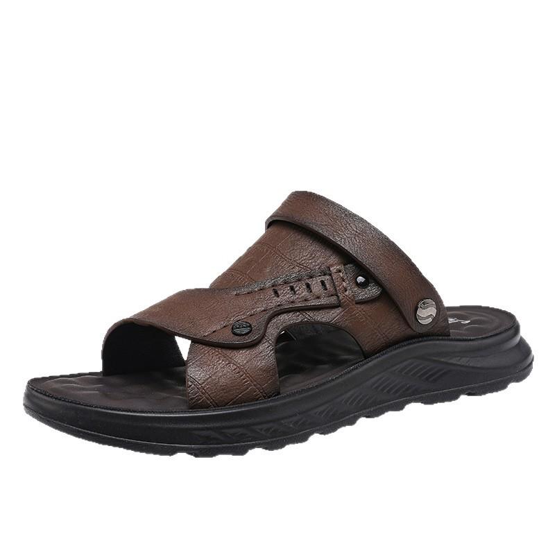 Slippers men's 2025 summer new one-shoe dual-purpose soft-soled seaside beach wading light leisure one-word cool slippers