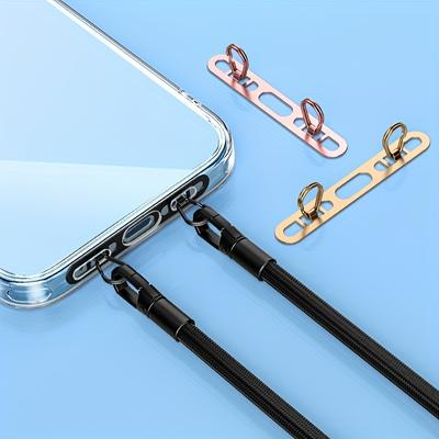 Stainless Steel Double Buckle Phone Clip, Ultra Thin Non-Embroidered, Side Hanging Car Mount Accessory for Secure Connection