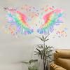 Wall Sticker Vibrant Color Angel Wings Wall Art Decal Creative Removable Sticker for Home Decoration