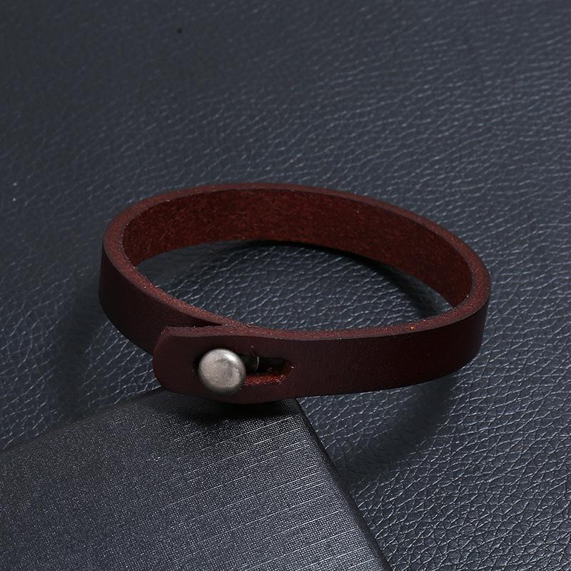 Retro Ethnischer Stil Handgefertigt Echtes Leder Armband Rindsleder Armband Herren Internetberühmt Personalisiert Vielseitig Luxus Schmuck
