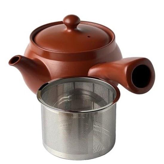 Fukei Dot Com Tokoname Ware Teapot 214s No Clogging Shu Clay 350ml Super Stainless Steel Tea Strainer Made Japan
