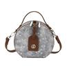 Women's Round Cake Bag - Stylish Print, Small Fragrance Design, Versatile Shoulder/Crossbody Handbag