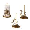 Fast Access Open Tops Iron Tissue Holder Freestanding Stand Not Installation Rusts Proof Coating for Congested Homes