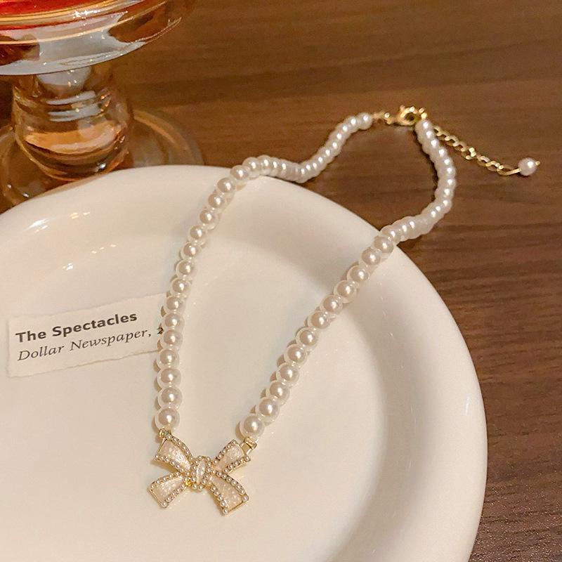 

Корейское ожерелье из барочного жемчуга высокого класса - Легкая роскошь, бисерная цепочка на ключицу для женщин