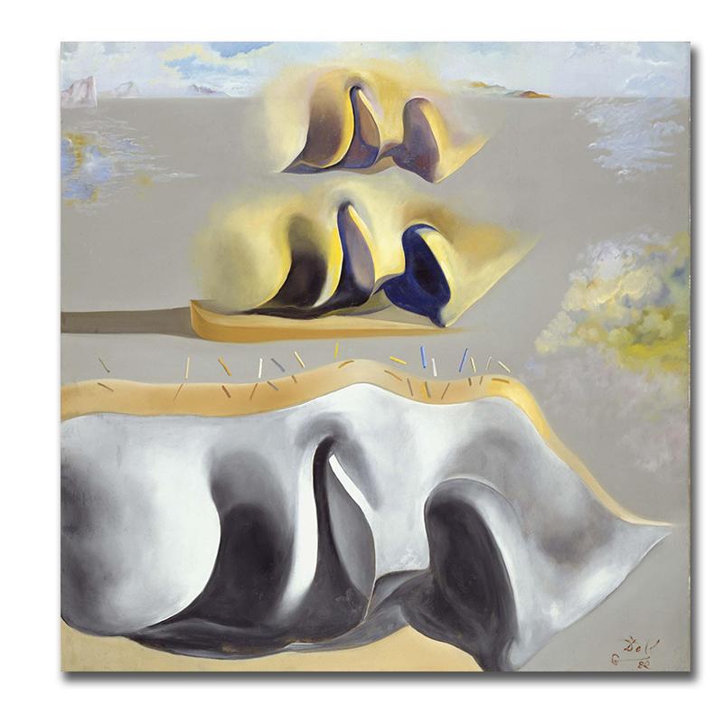 

Сальвадор Дали Тайна картин Дары Гала Холст Картина Плакаты репродукции Настенная картина для декора гостиной Куадрос 30x30cm Unframed