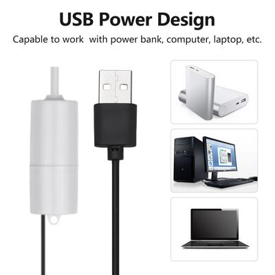 Akvaariumi USB-õhupump väike hapnikupump õhukivist toruga riputuspandlaga õues paagi jaoks