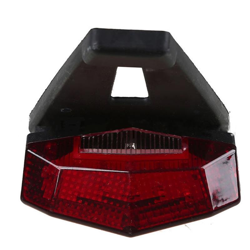 Motorcycle Rear Fender Tip LED Red Stop Brake Tail Light Universal