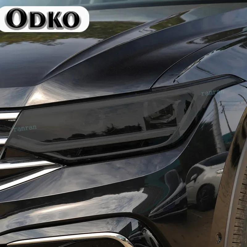 Car Headlight Tint Smoked Black Protective Film TPU Stickers For Tiguan Facelift -Present Accessories Anti-Scratch Repair