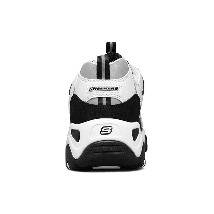 (WMNS) Skechers D'Lites low Dad Shoes GS Black/White/Grey Women's 12493-BKW