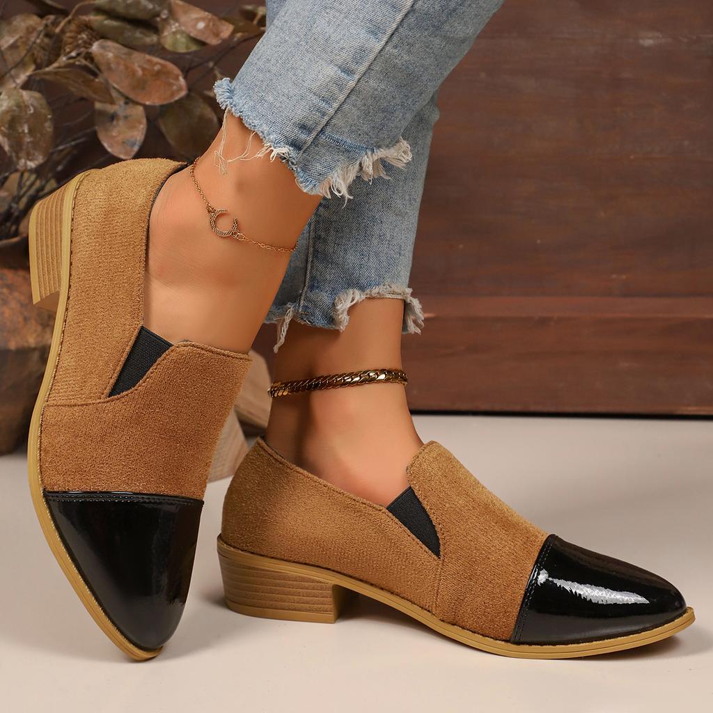 Fashion Fashion Leopard Print Loafers Woman 2025 Lightweight Slip on Walking Shoes for Women Plus Size Comfort Thick Heels Chelsea Shoes