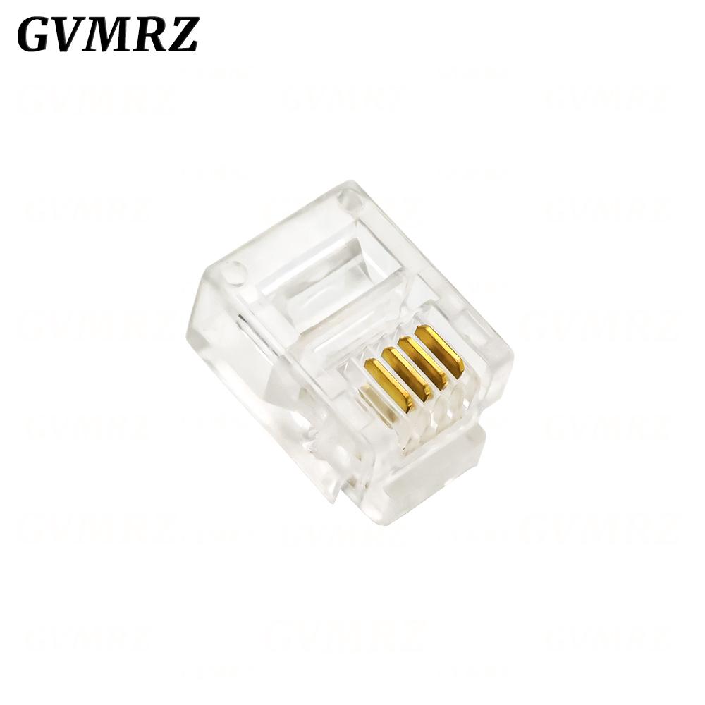4Pin 6Pin 8Pin Cable End Connectors Plugs telephone connector internet connector RJ9 4P4C RJ11 6P4C 6P6C RJ45 8P8C Crystal