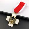 Emperor's Social Welfare Medal, White Cross Brooch, British Academy Style, Metal Badge Ribbon, Christmas Gift, Stocking Stuffers