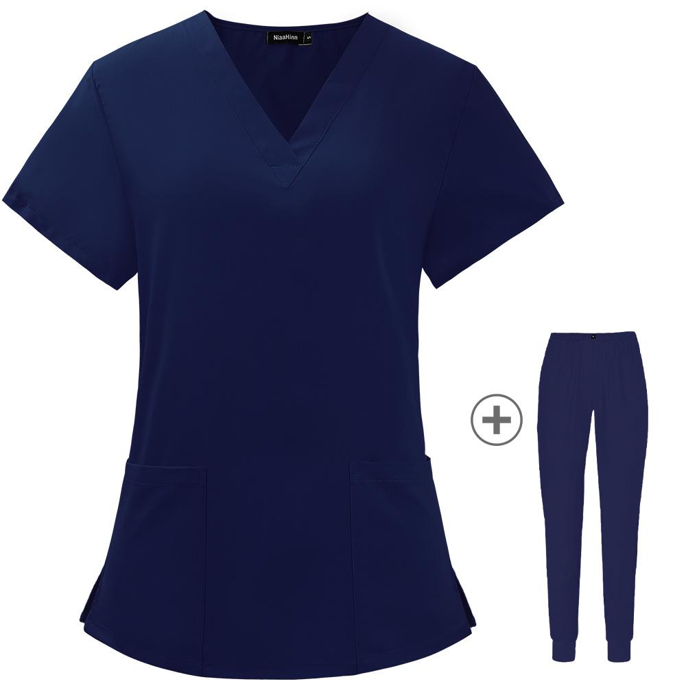 2025 Summer New Women Wear Scrub Suits Hospital Doctor Working Uniform Medical Surgical Multicolor Unisex Uniform Nurse Accessories