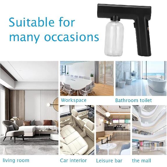 Electric Mist Atomizer Sprayer Gun - Handheld Portable Rechargeable Fogger, Nanometer Machine for Home, Office, School, Hotel
