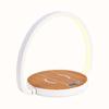 15W Mobile Phone Wireless Fast Charging Touch Night Light Solid Wood Clock Bedroom Bedside Table Lamp