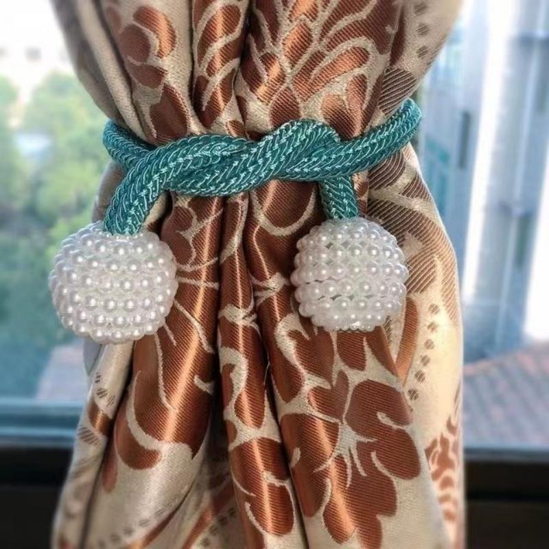 1/4PCS Pearl Magnetic Curtain Clip Curtain Holders Tie Back Buckle Clips Hanging Ball Buckle Tie Back Curtain Decor Accessories