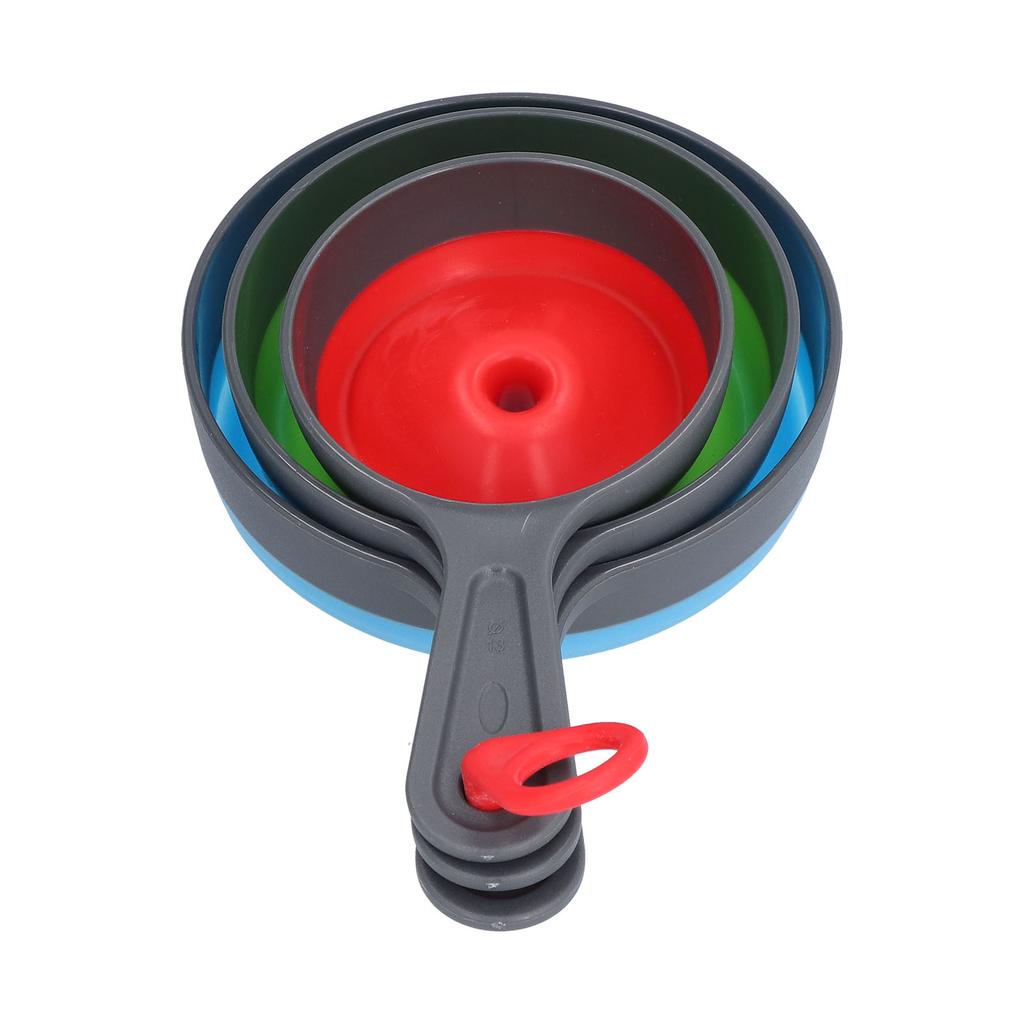 3Pcs Funnel Foldable Silicone and ABS Funnel Saving Space and Easy To Clean Durable for Kitchen