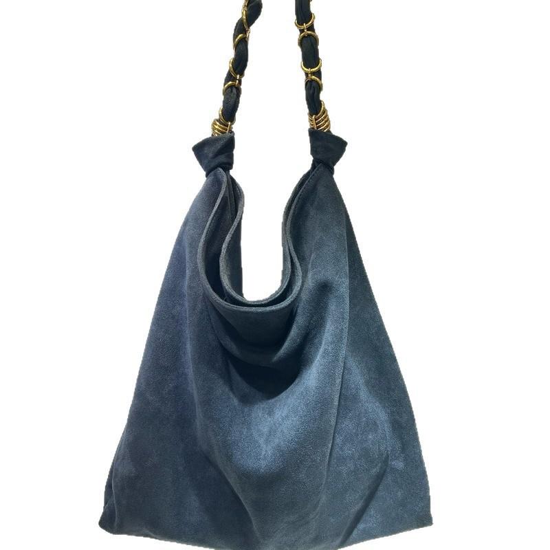 2025 New High-silk Matte Underarm Bag Tote Vegetable Basket Bucket Cross-slung One-shoulder Handbag Women